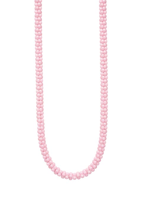 Pink Caviar Ceramic Beaded Necklace