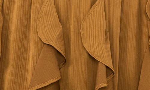 1.state Cascade Ruffle Chiffon Maxi Dress In Brown