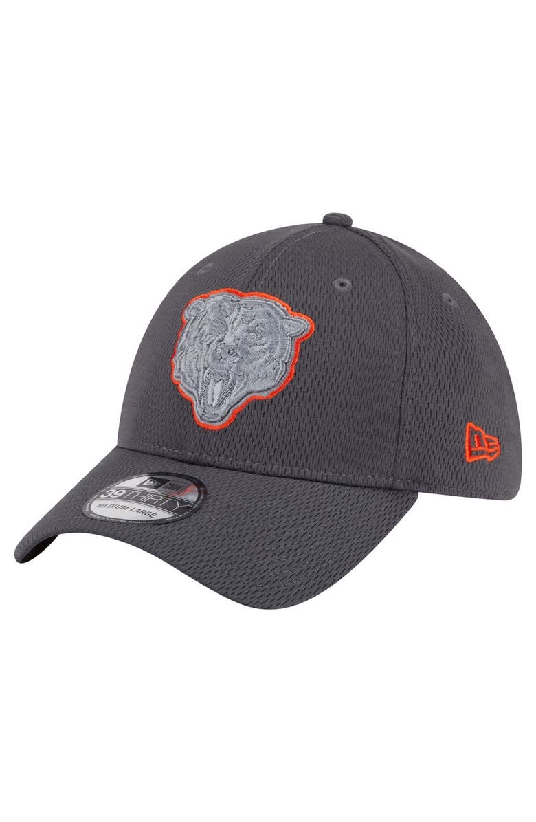 New Era Men's New Era Graphite Chicago Bears  Main 39THIRTY Flex Hat, Main, color, 