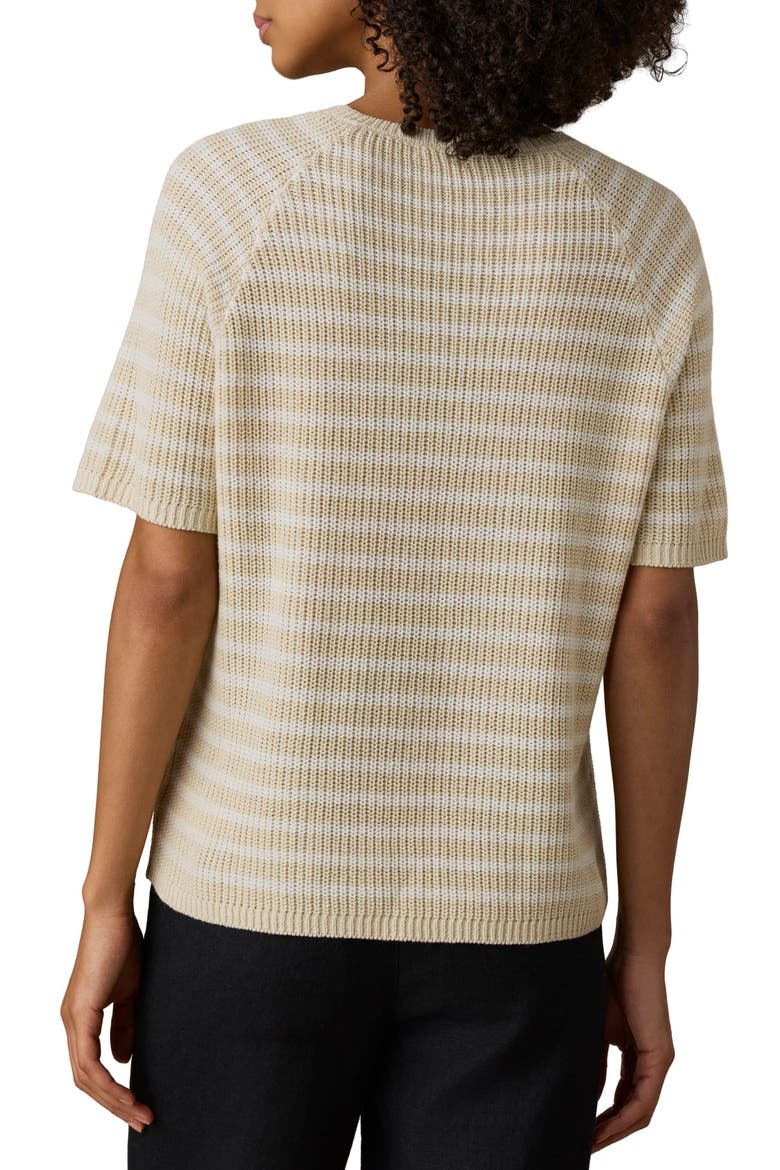 Miramar Stripe Linen & Organic Cotton Blend Sweater, Alternate, color, SAND LINES