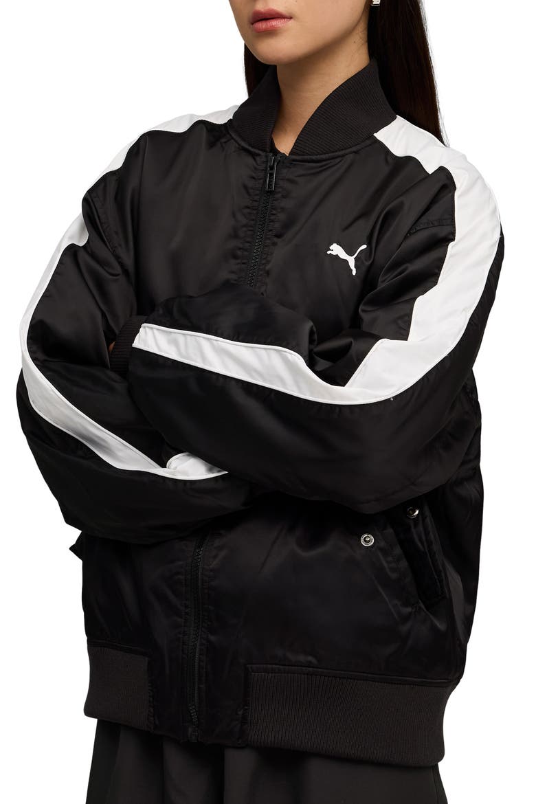 T7 Bomber Jacket, Main, color, PUMA BLACK