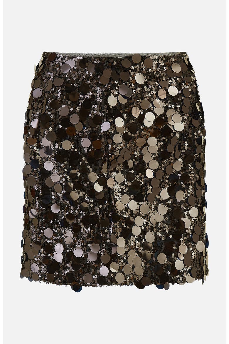 Big Sequin Mini Skirt, Alternate, color, Black