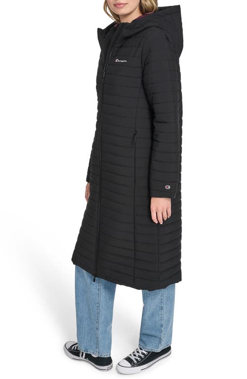 Champion Hooded Puffer Coat In Black