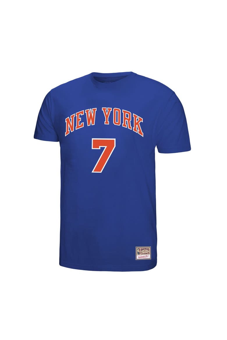 Men's Mitchell & Ness Carmelo Anthony Royal New York Knicks Hardwood Classics Retro Name & Number T-Shirt, Alternate, color, Royal