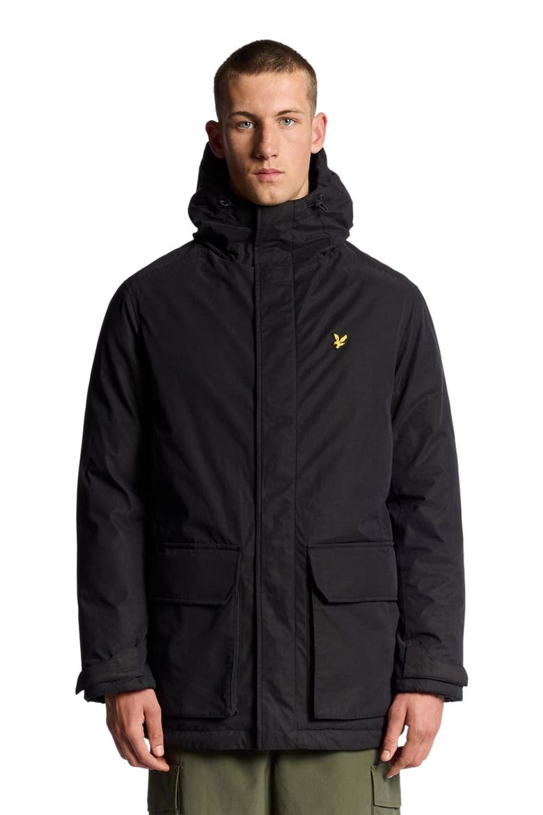 Long Sleeve Hooded Membrane Parka, Main, color, Jet Black