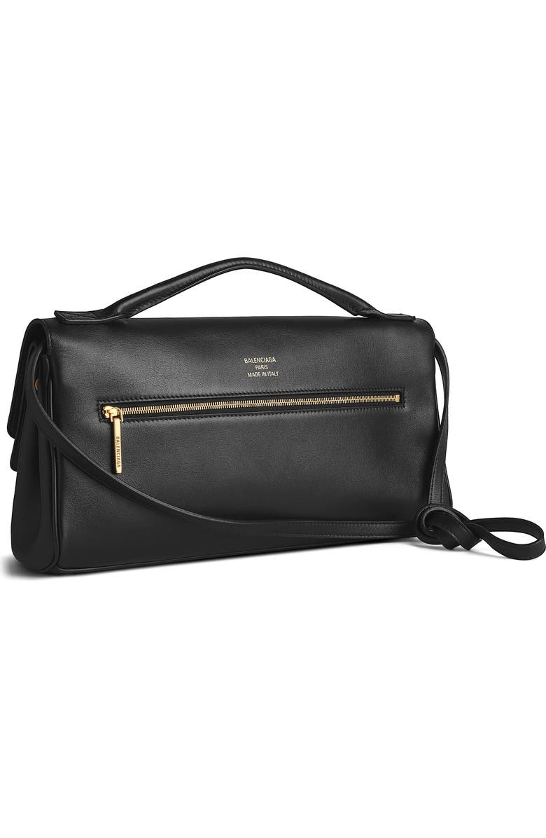 Balenciaga Bel Air Leather Clutch, Alternate, color,