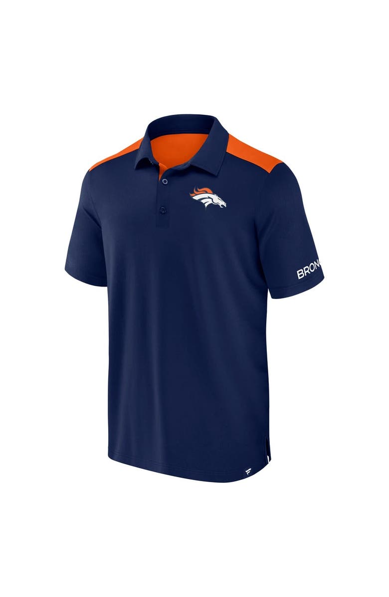 FANATICS Men's Fanatics Navy Denver Broncos Color-Block Polo, Alternate, color,