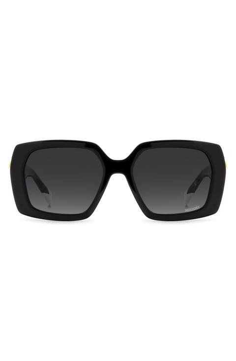 55mm Gradient Rectangular Sunglasses