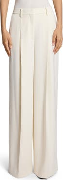 Theory Pleated High Rise Wide Leg Pants