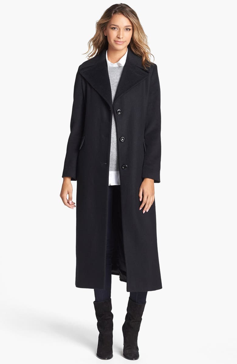 Calvin Klein Long Wool Blend Coat, Main, color,