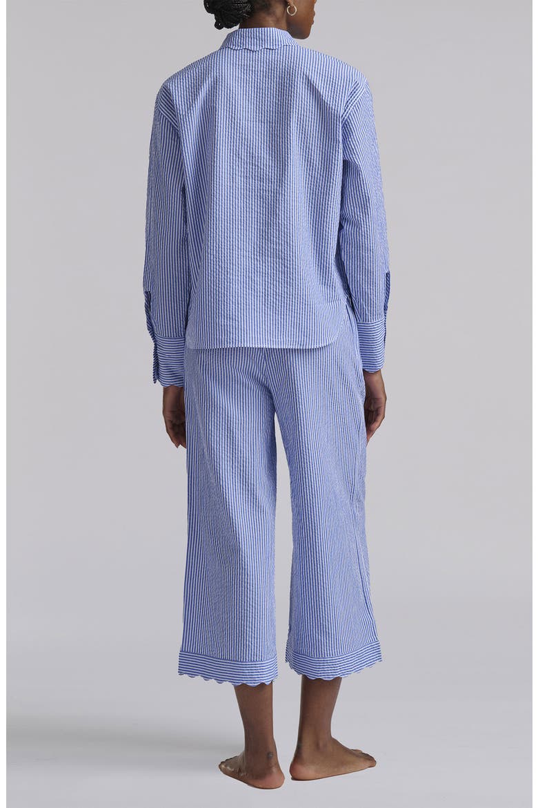 Scallop Long Pajamas, Alternate, color, AMPARO BLUE