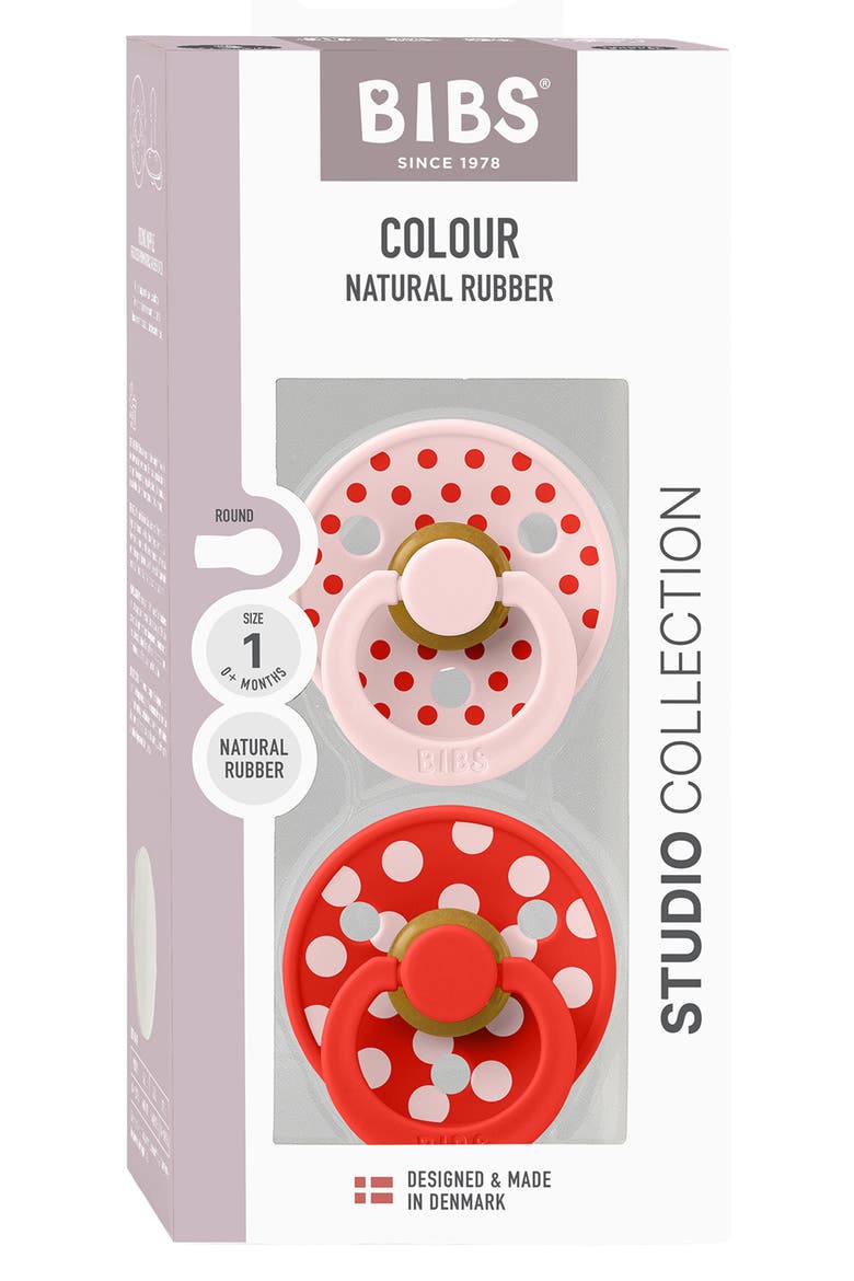 Studio Color 2-Pack Pacifiers, Alternate, color, BLOSSOM/ CANDY APPLE