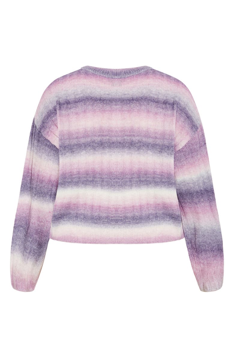 City Chic Shay Ombré Stripe Rib Sweater, Alternate, color, 
