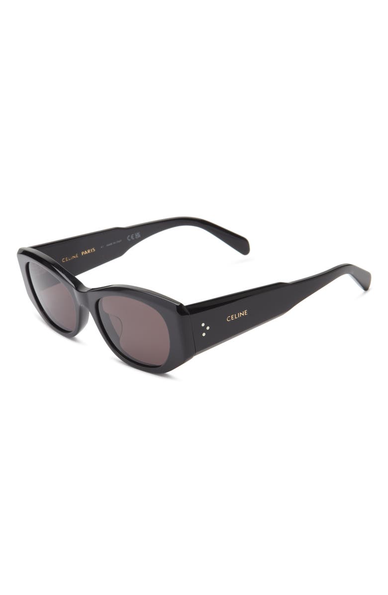 CELINE 3 Dots 54mm Oval Sunglasses, Alternate, color, Shiny Black / Violet