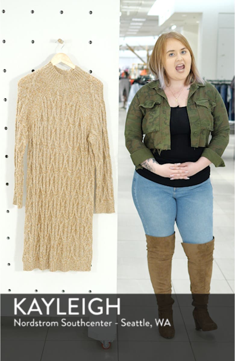 Cable Knit Sweater Dress, sales video thumbnail