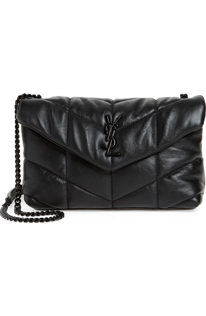 Saint Laurent Toy Loulou Puffer Quilted Leather Crossbody Bag, Main, color,