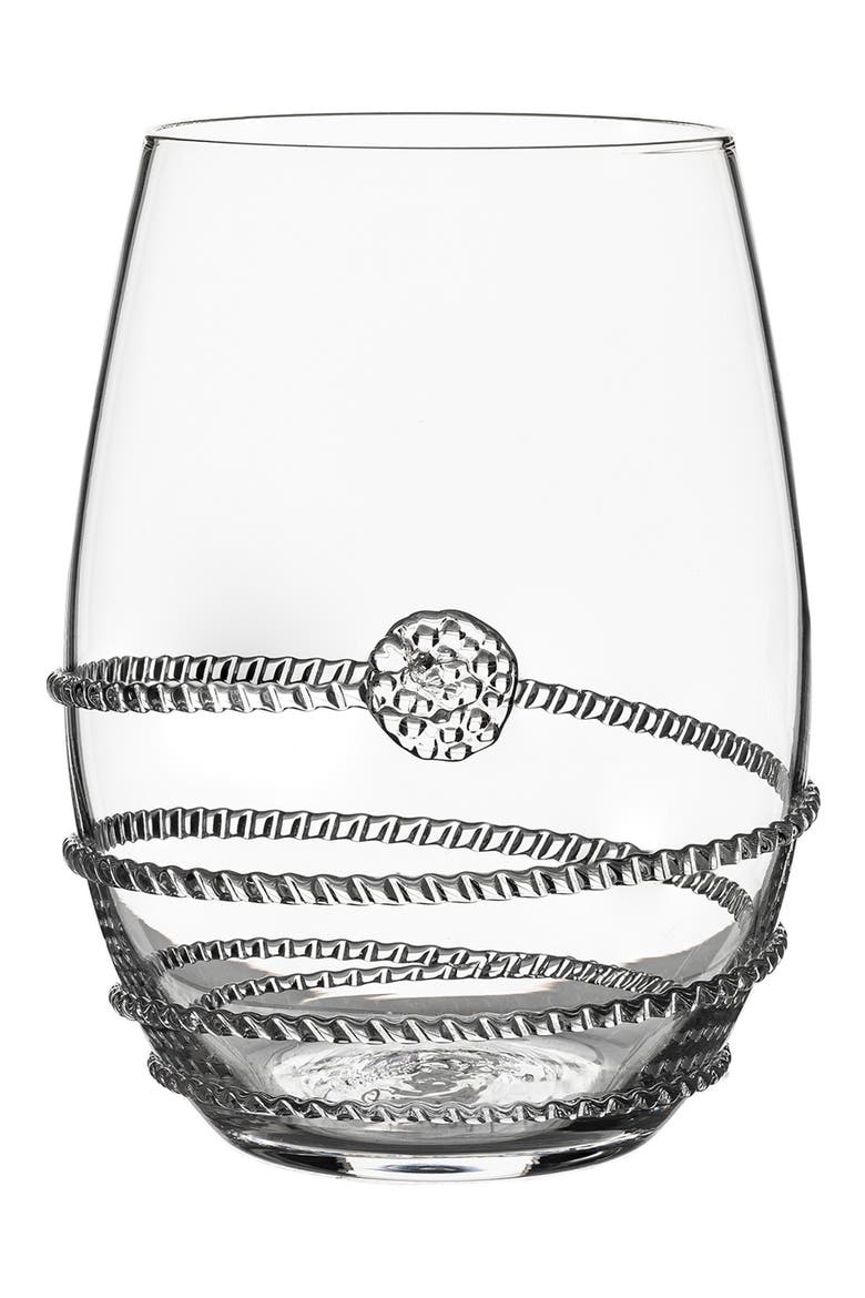 Heritage Set of 4 Assorted Stemless Wine Glasses, Alternate, color, CLEAR