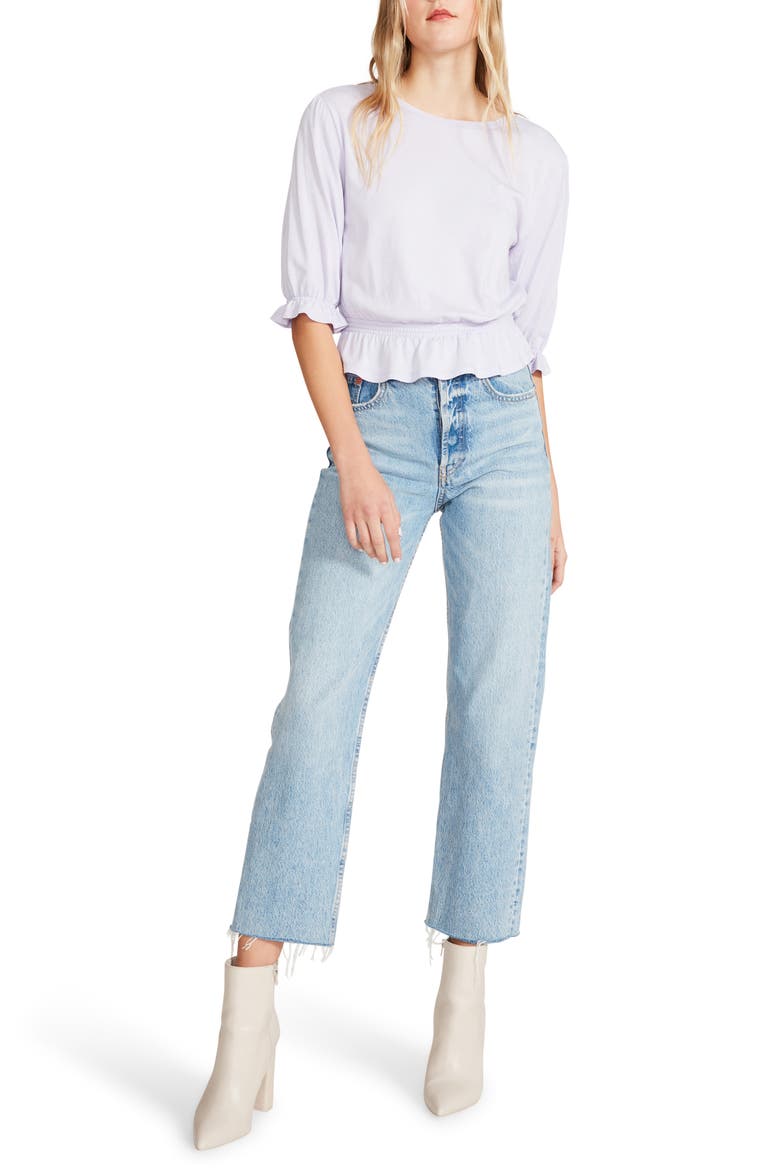BB Dakota Cotton Jersey Top, Alternate, color, LILAC
