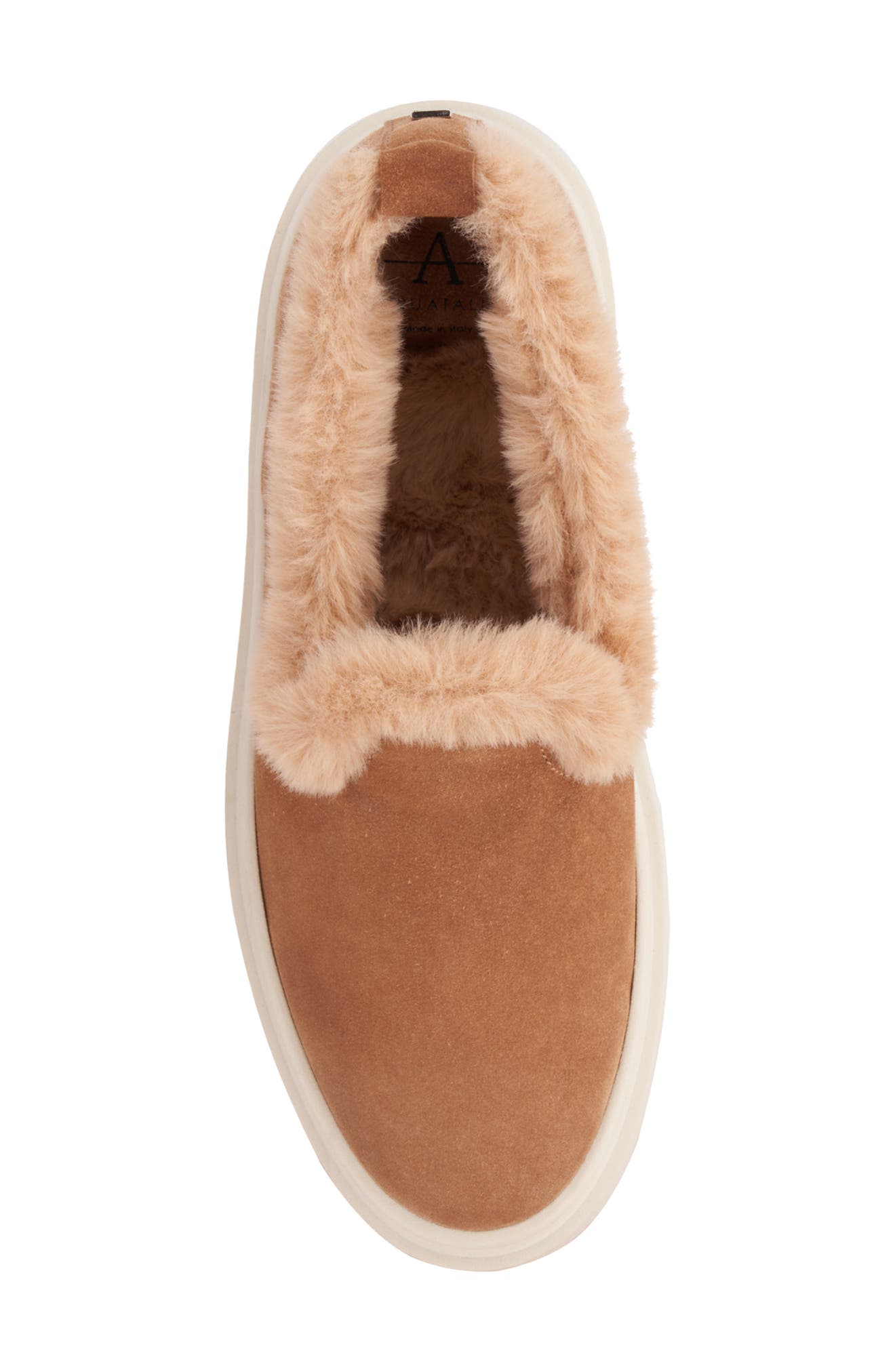 Aquatalia Letty Faux Fur Lined Slip-On Shoe, Alternate, color, 