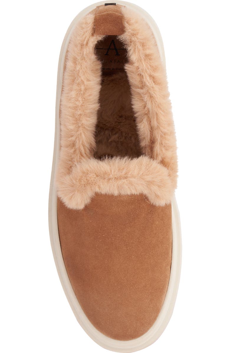 Aquatalia Letty Faux Fur Lined Slip-On Shoe, Alternate, color,