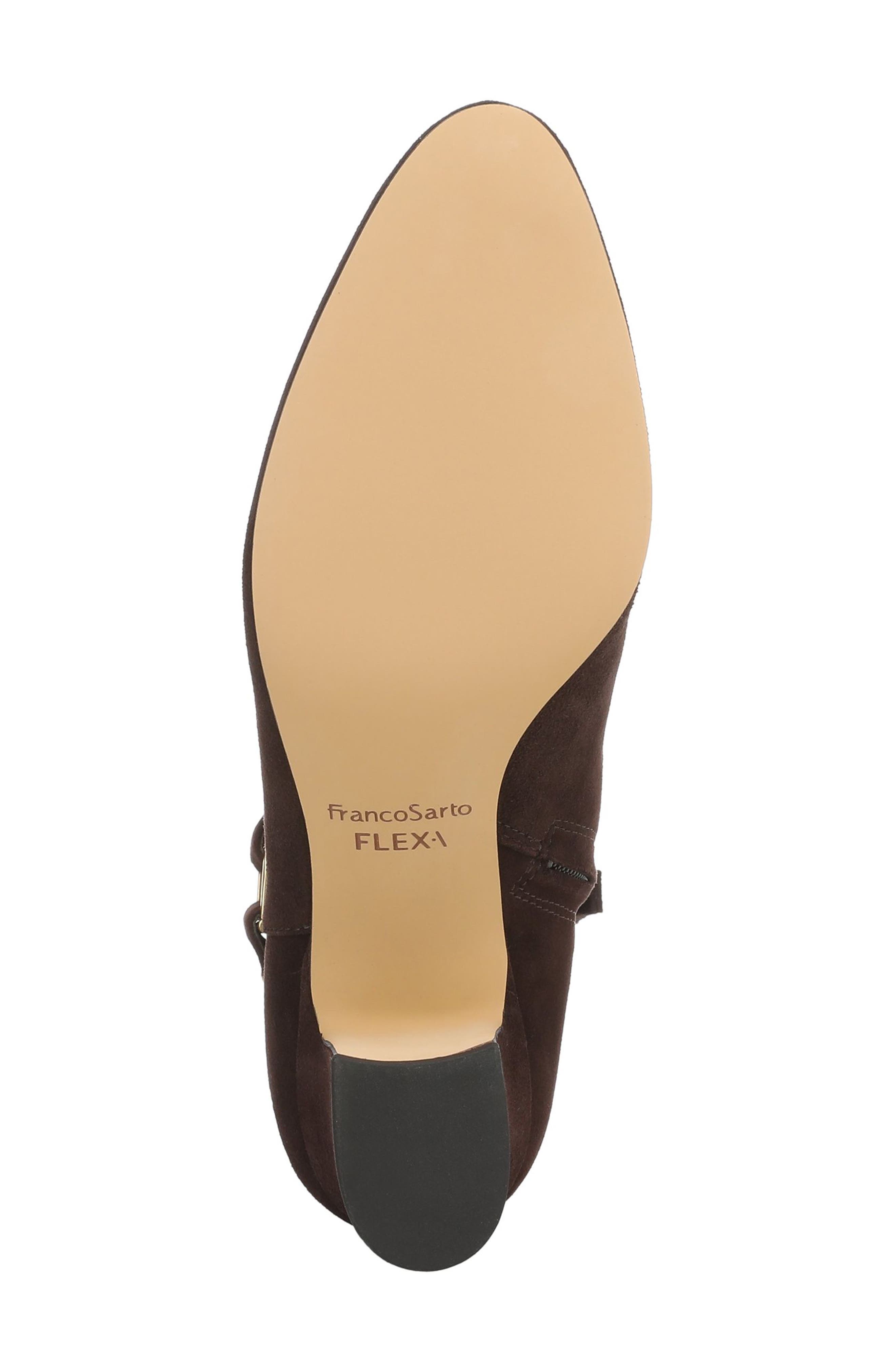 Caden Leather Bootie, Alternate, color, DARK BROWN LEATHER
