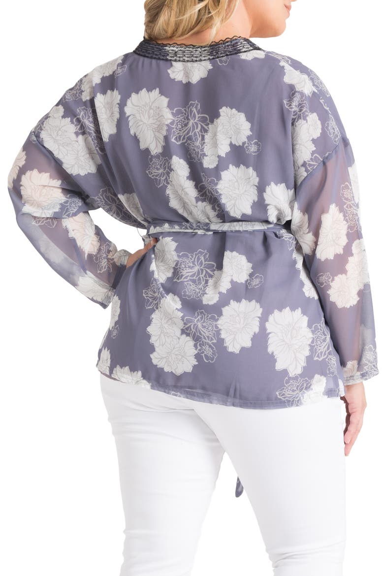 Irma Tie Front Jacket, Alternate, color, PURPLE