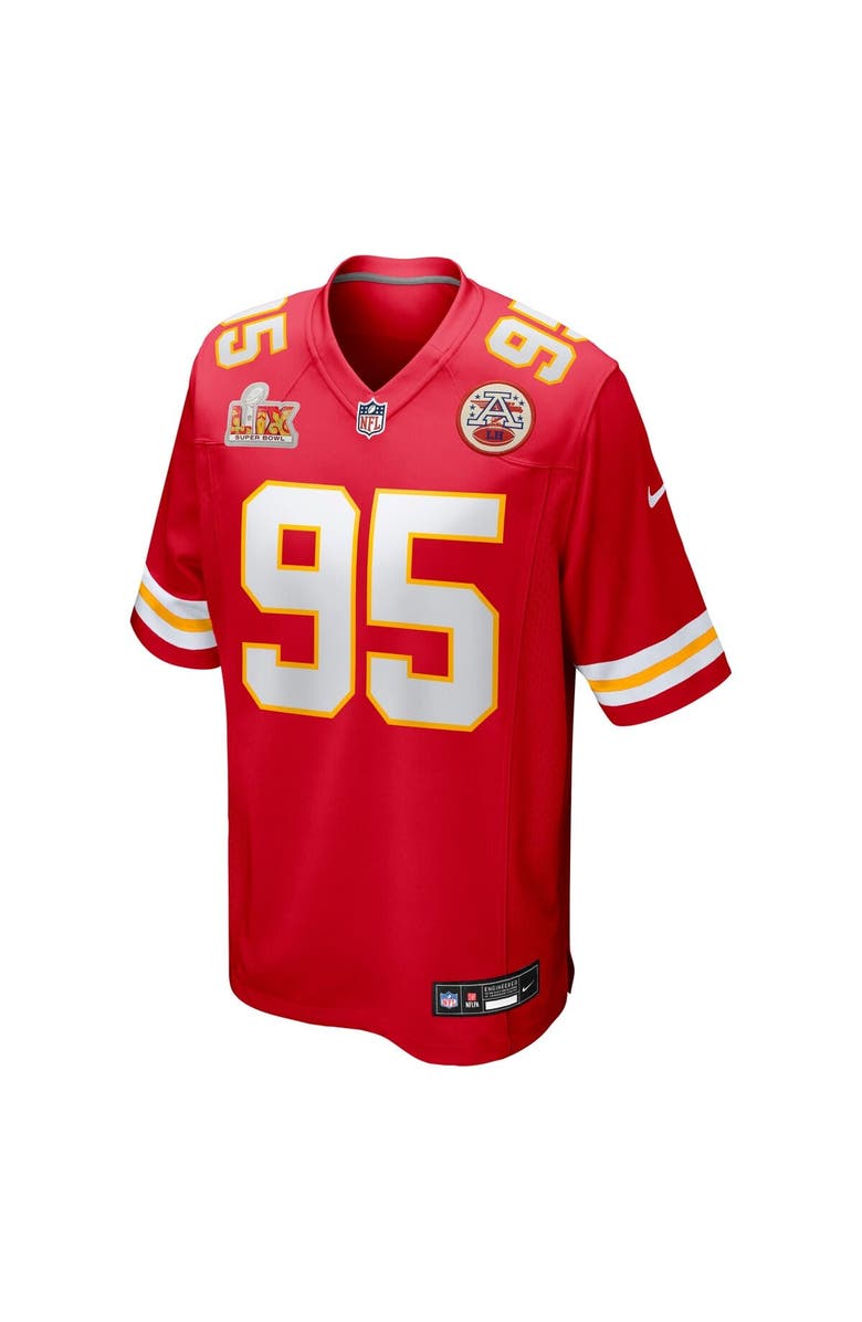 Nike Men's Nike Chris Jones Red Kansas City Chiefs Super Bowl LIX Game Jersey, Alternate, color,