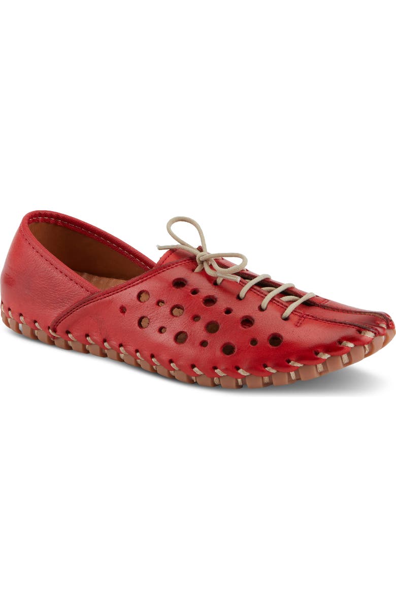 Spring Step Moonwalk Perforated Leather Shoe, Main, color,