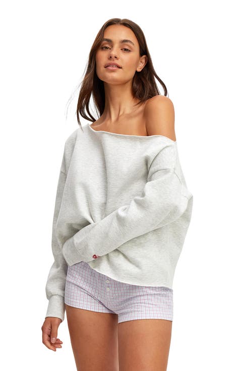 Women's Off The Shoulder Fleece Jumper