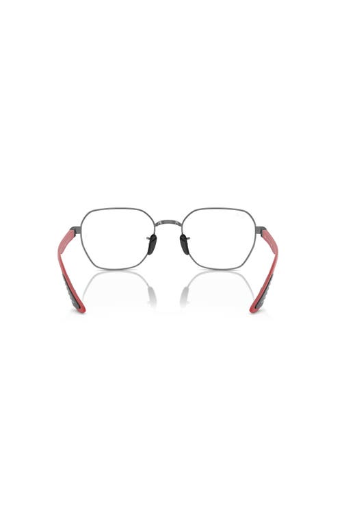 Ray Ban Ray-ban 54mm Irregular Optical Glasses In Metallic