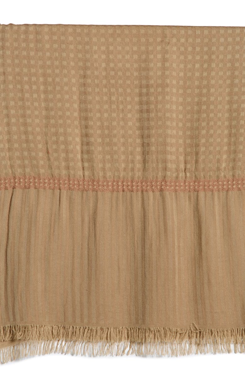 Longchamp Textured Scarf, Alternate, color, Natural