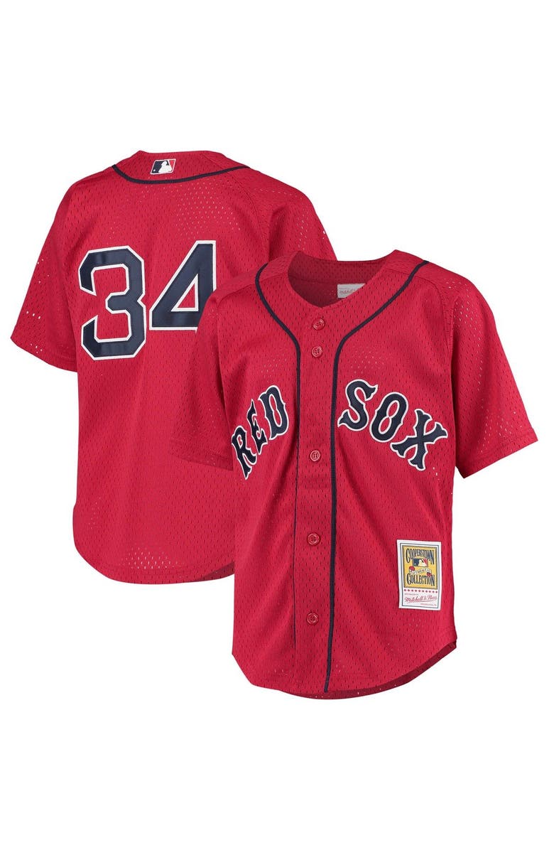 Mitchell & Ness Youth Mitchell & Ness David Ortiz Red Boston Red Sox Cooperstown Collection Batting Practice Jersey, Main, color, Red