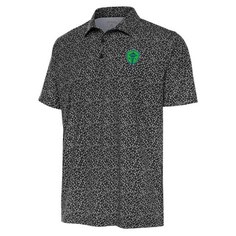 Men's Antigua Black Seattle Sounders FC Terrace Polo