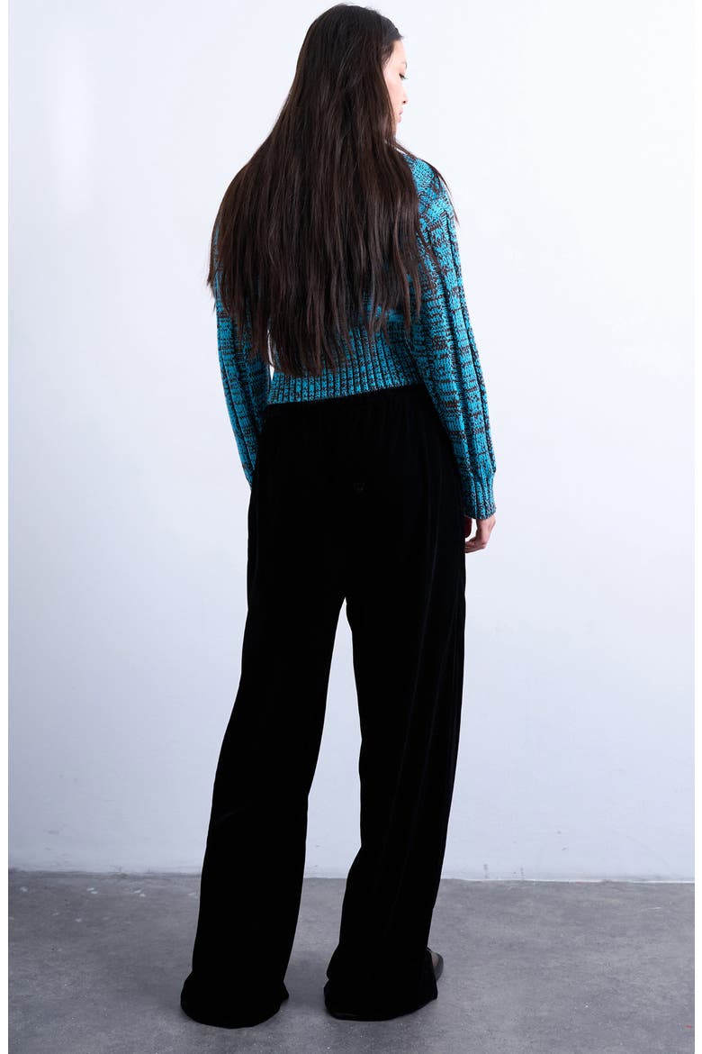Drawstring Wide Leg Pants, Alternate, color, BLACK