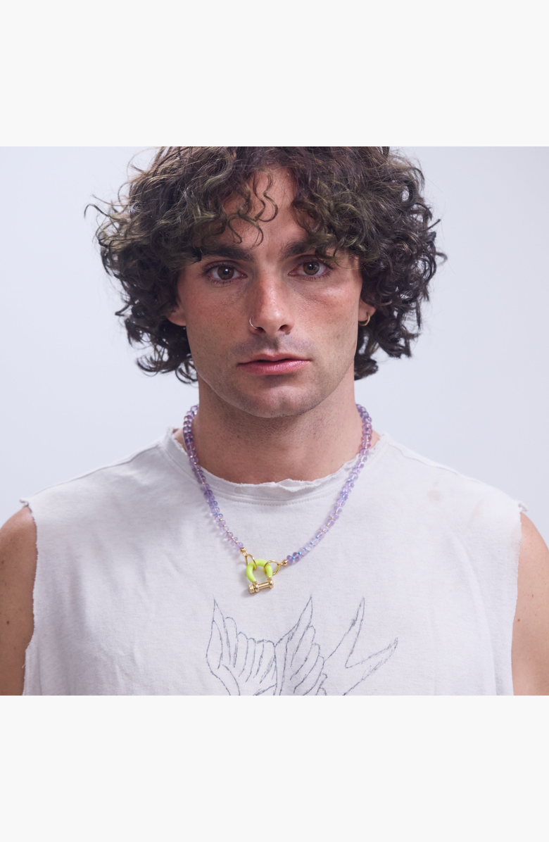 SHOP SPICY DAN Benny Gender Inclusive Amethyst Necklace, Alternate, color, Purple