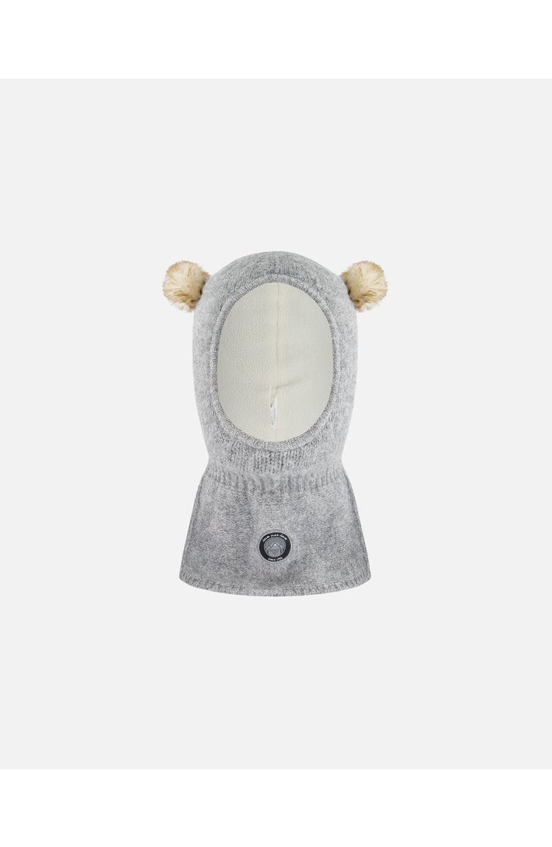 Deux par Deux Baby Unisex Knit Balaclava Light Gray, Main, color, 
