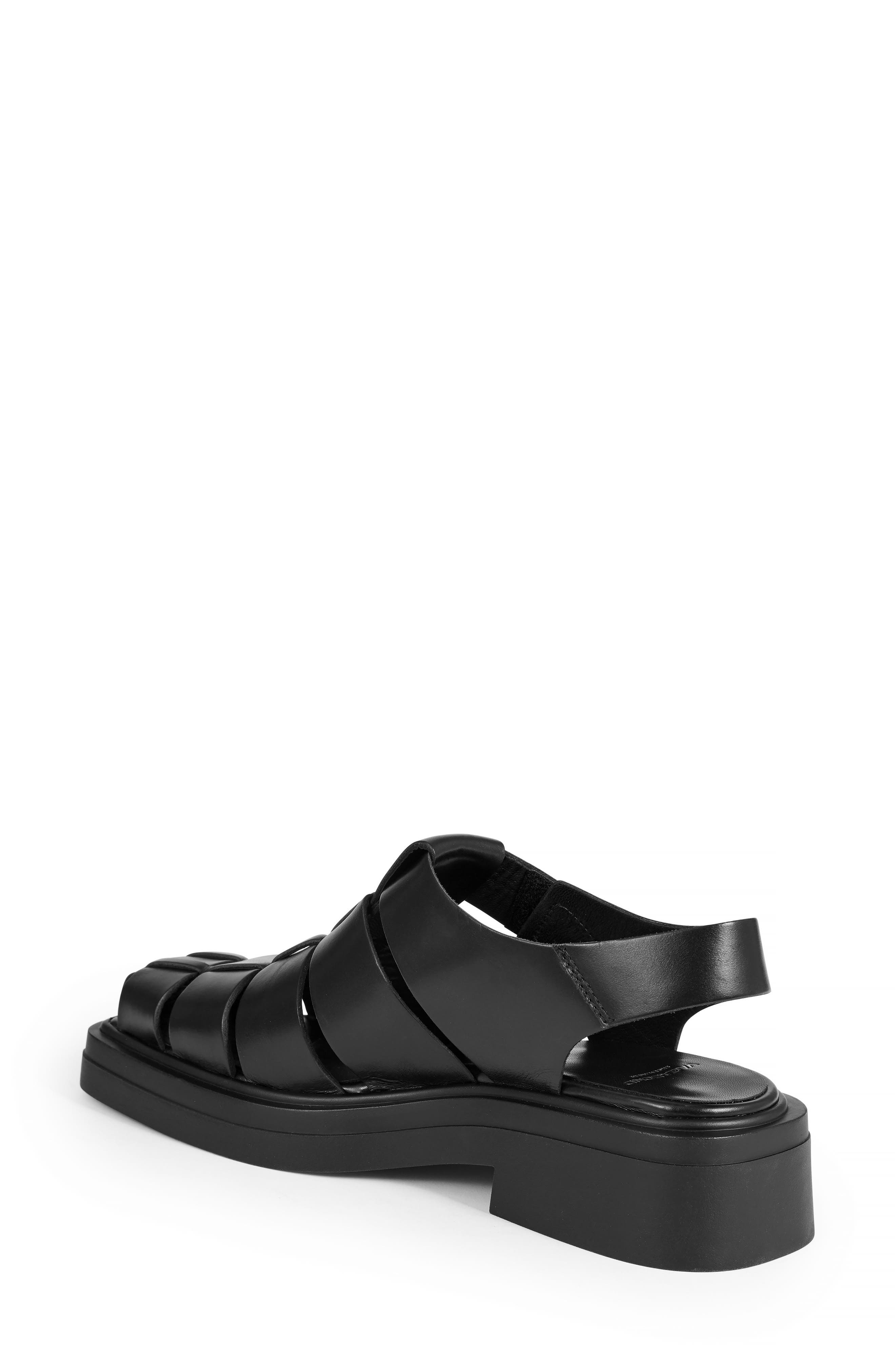 Eyra Fisherman Platform Sandal, Alternate, color, BLACK