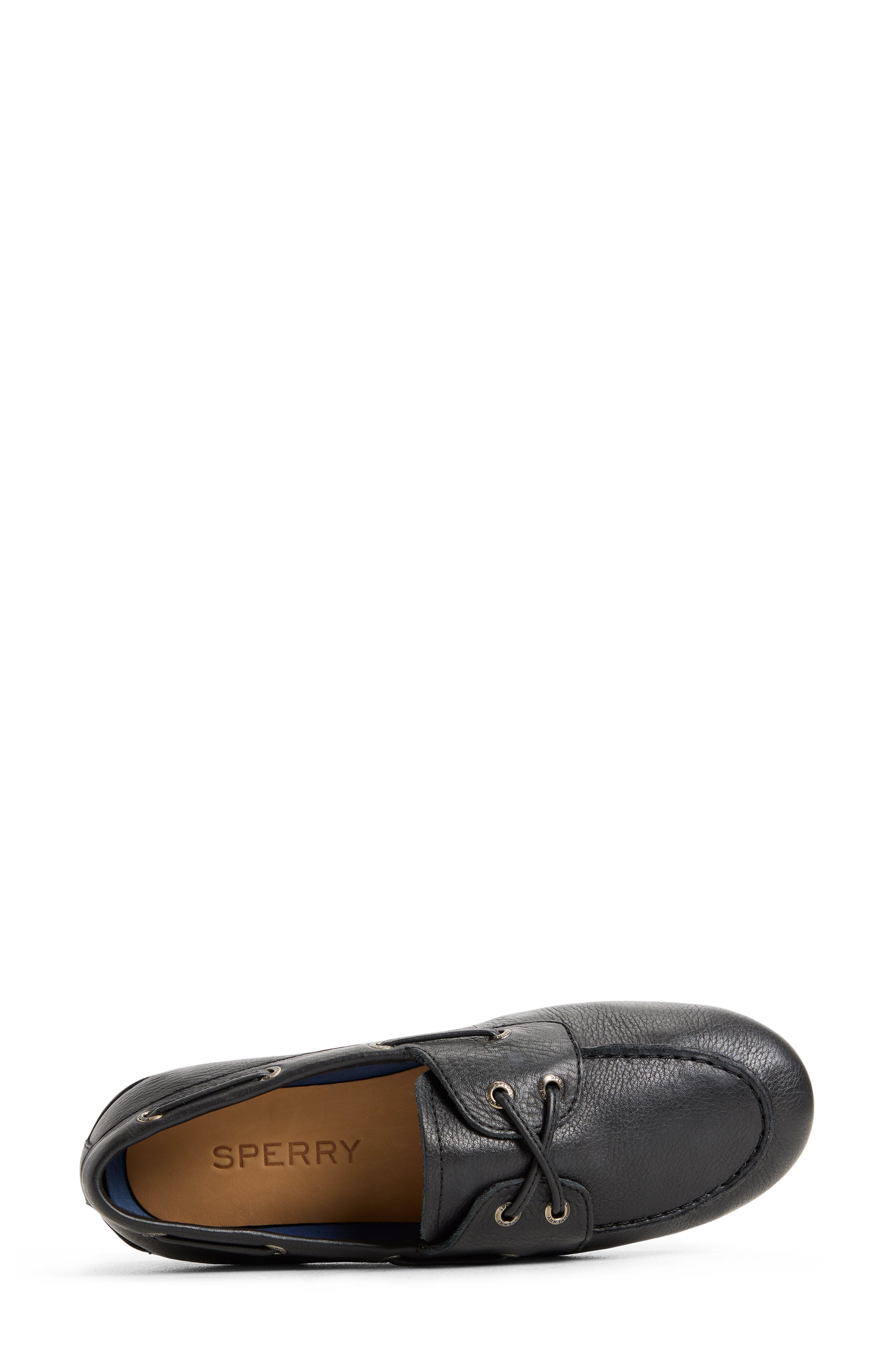 Sperry Slim Boat Shoe, Alternate, color, Black