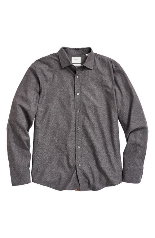 Billy Reid Paisley Melange Cedar Shirt In Asphalt