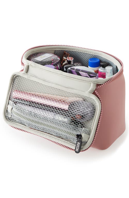 Kusshi Small Neoprene Train Case In Mauve/stone