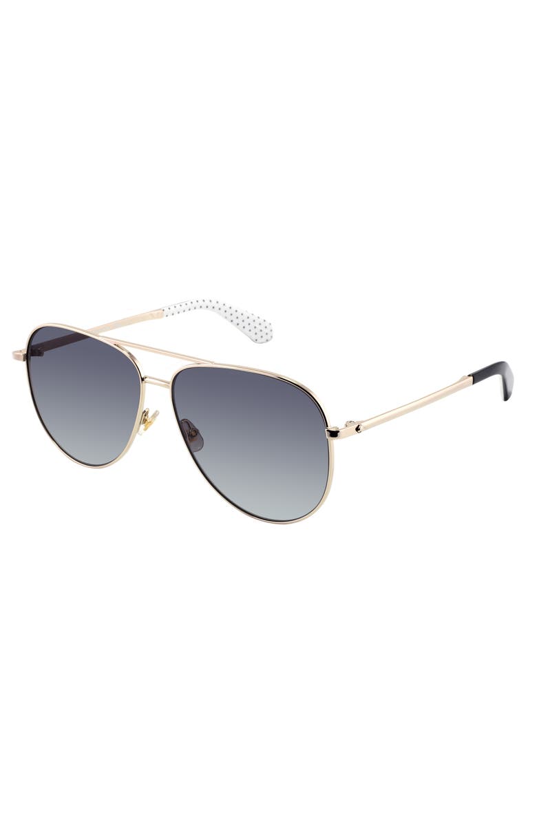 Kate Spade New York isla 61mm polarized gradient aviator sunglasses, Alternate, color,