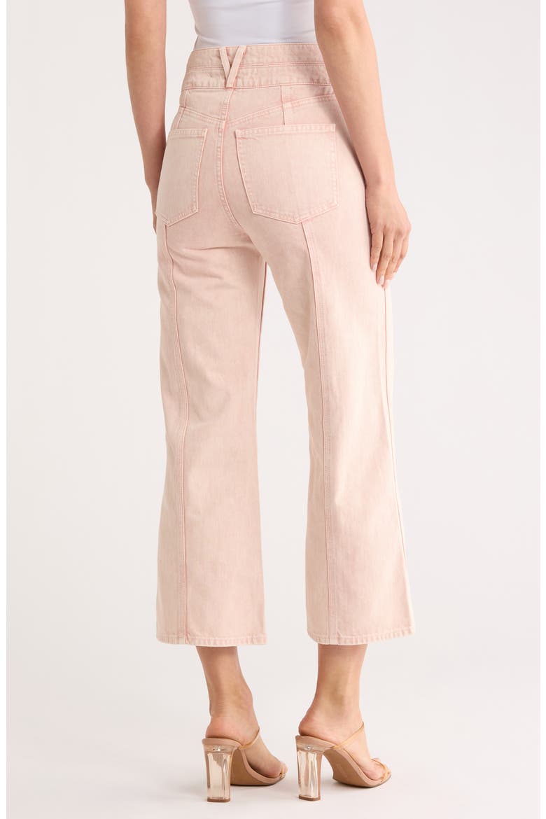 Taylor High Waist Crop Wide Leg Jeans, Alternate, color, STONED PINK SHELL
