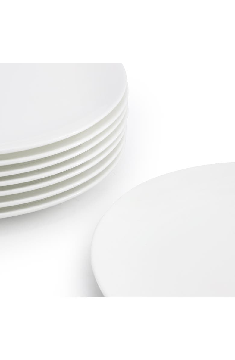 Gibson Elite White Peninsula 8 Piece 7.75 Inch Bone China Dessert Plate Set, Alternate, color, White