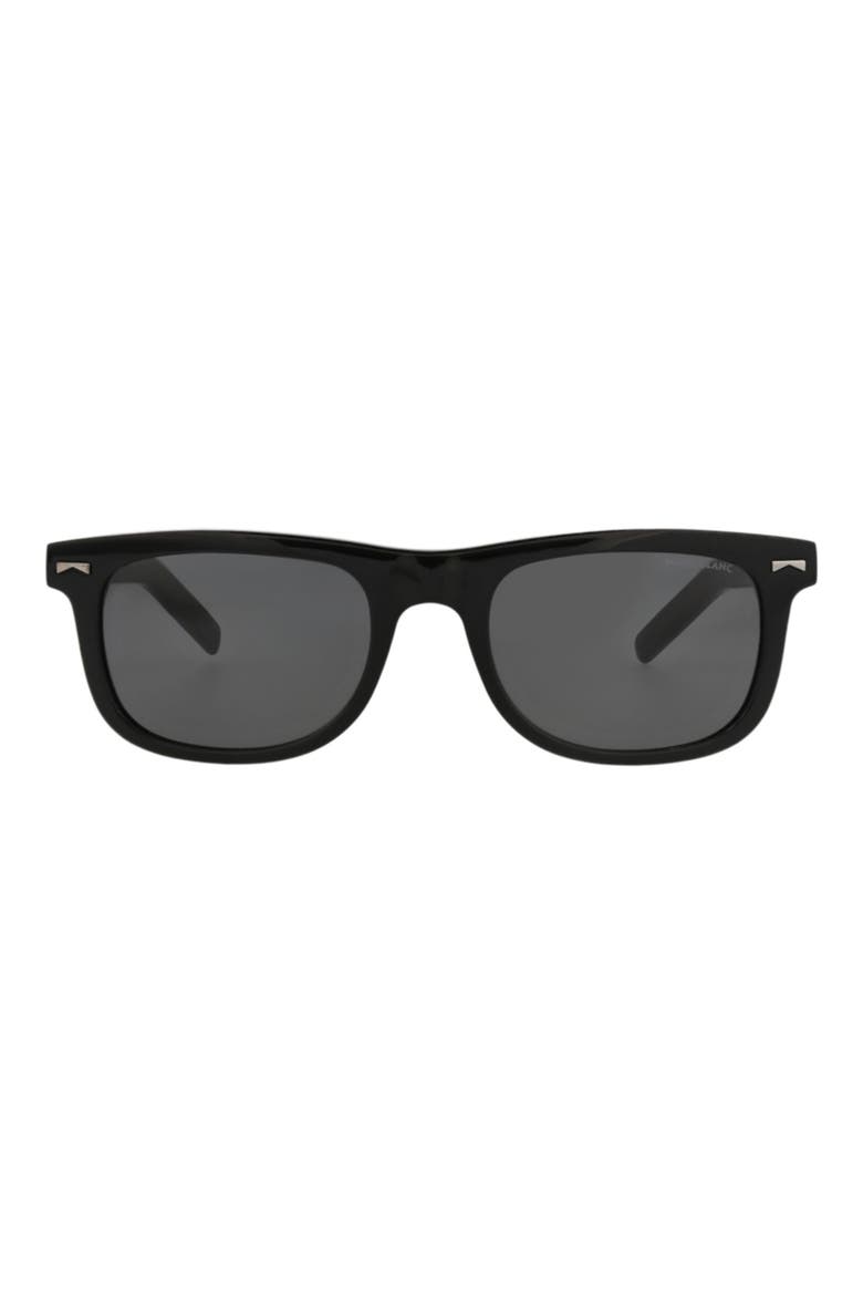 53mm Square Sunglasses, Main, color, BLACK BLACK SMOKE