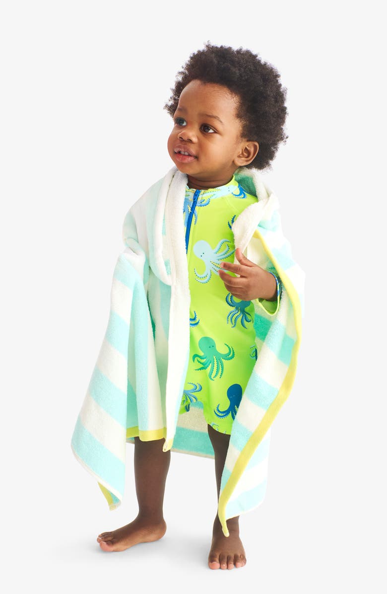 Primary Long Sleeve One-Piece Rashguard Swimsuit, Alternate, color, Lime Octopus