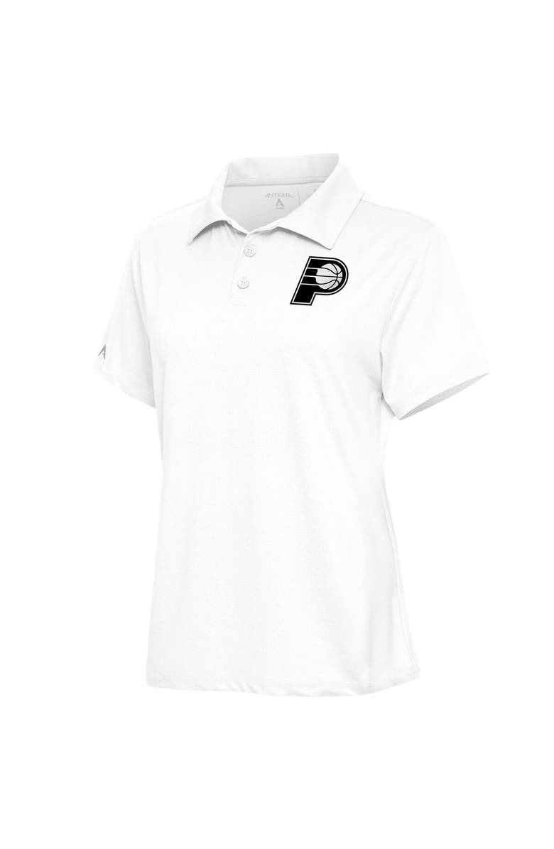 ANTIGUA Women's Antigua  White Indiana Pacers Brushed Metallic Motivated Polo, Main, color, 