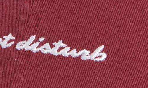 American Needle Do Not Disturb Embroidered Baseball Cap In Red