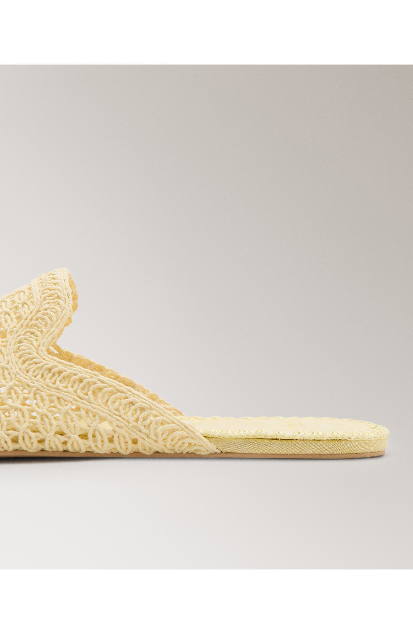 Crochet Indoor Mule Slipper, Alternate, color, PASTEL YELLOW