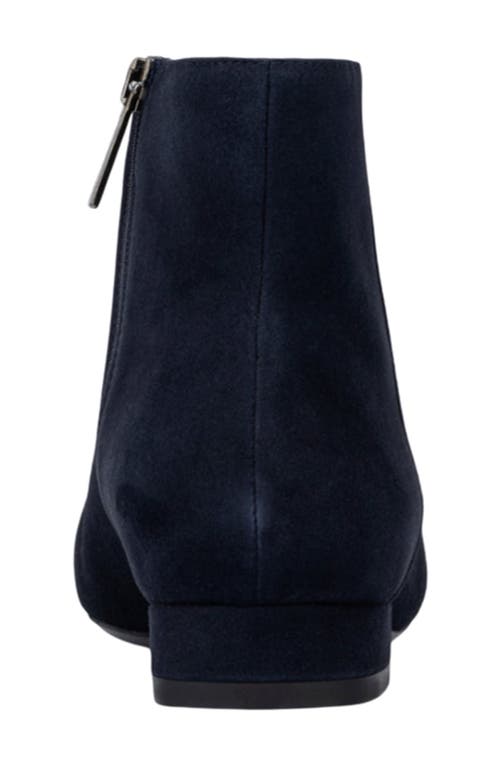 Aquatalia Prisilla Pointed Toe Zip Bootie In Navy
