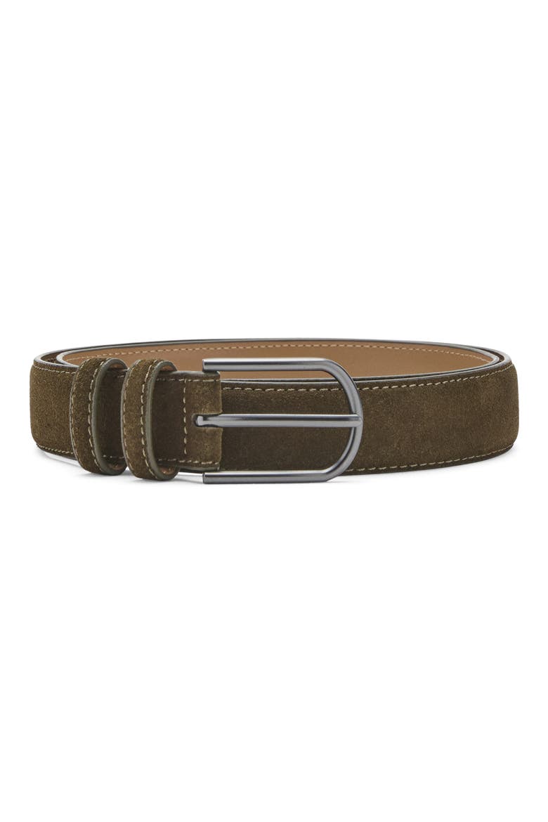 Suede Belt, Main, color, KHAKI GREEN